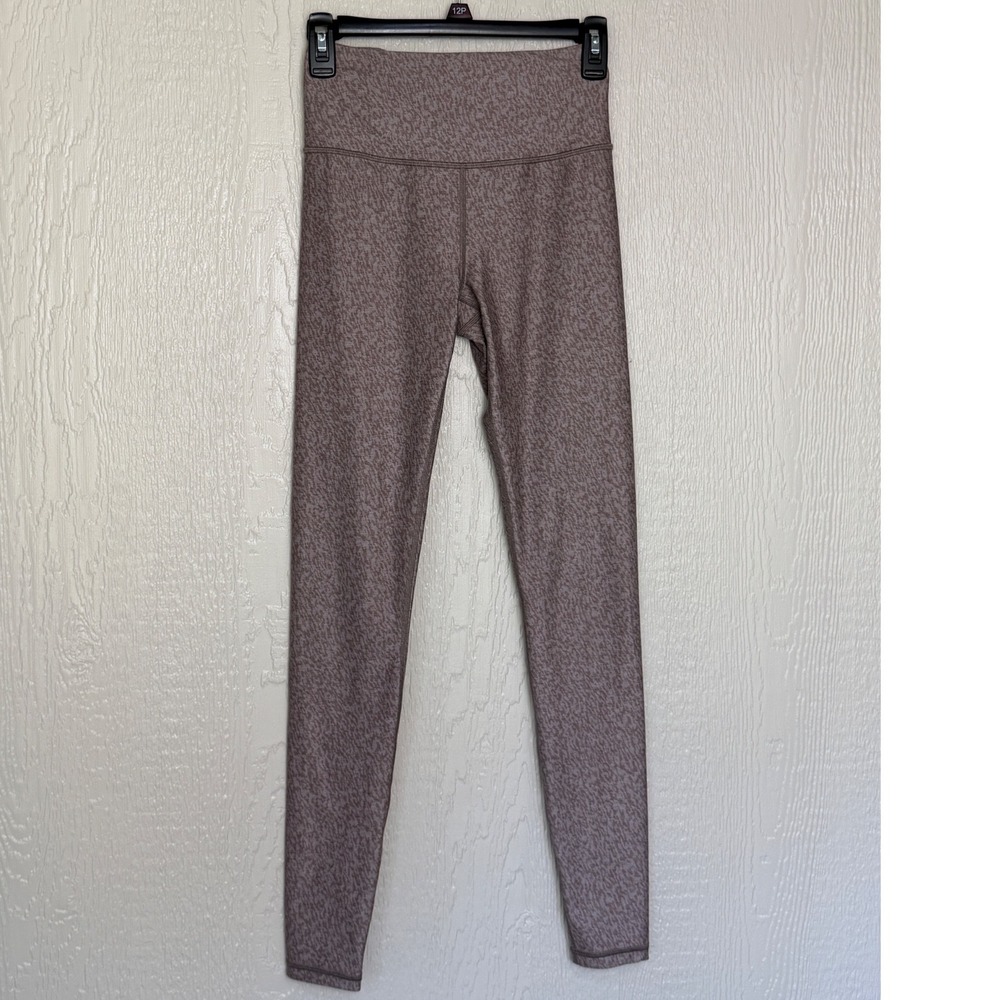 Athleta Elation Tight Leggings Tall XS Taupe Animal Print High Rise Yoga Pants